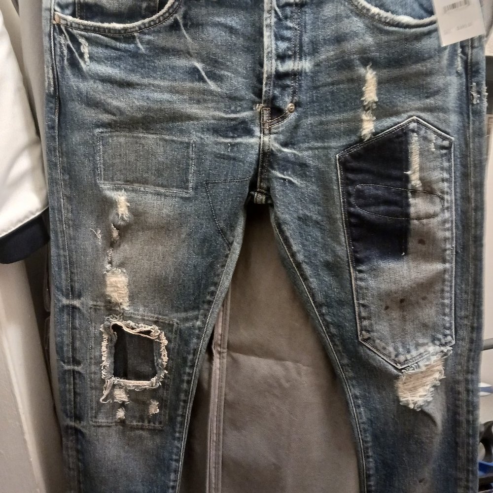 Windsor Washed Repair Jeans - Noir Collection